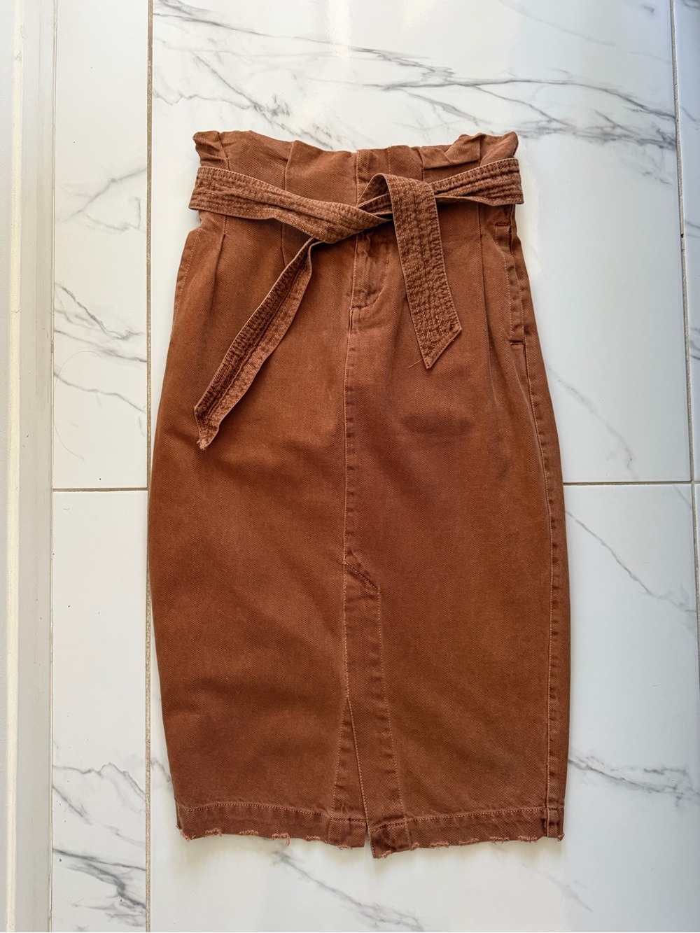 Free people brown midi skirt
